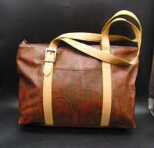 Etro Paisley Print Leder Beuteltasche Handtasche verstellbarer Riemen Reißverschluss Schultertasche