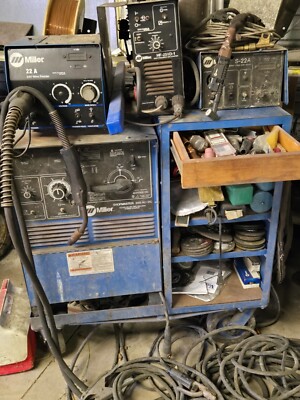 Miller shopmaster300, Miller 22a wirefeeder, Miller hf tig, Miller swingarc boom