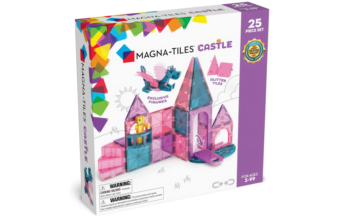 MAGNA-TILES 25-Piece Magnetic Castle Building Set with Free Shipping
