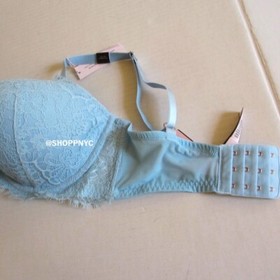 Victoria's Secret Dream Angels Lightly Lined Demi Bra 38DDD Light Blue Lace $59