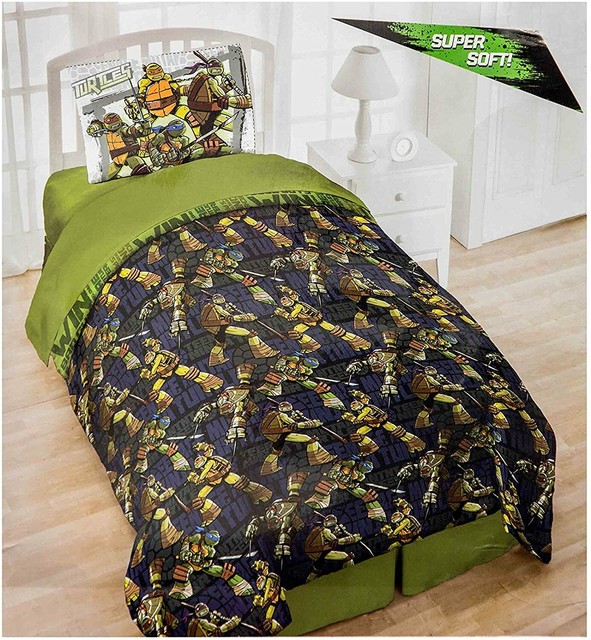 2pc Teenage Mutant Ninja Turtles Twin Comforter and Sham ...