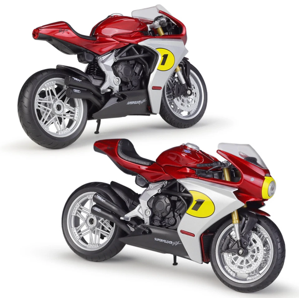 ZD WELLY 1:12 MV Agusta Superveloce AGO Sport Model Toy Diecast Metal Motorcycle - Image 3 of 4