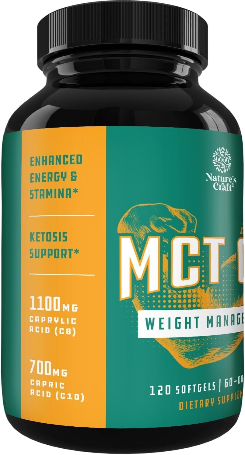 C8 MCT Coconut Oil Softgels MCT Oil Keto Pills with Caprylic Acid