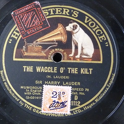 78rpm 12'' HARRY LAUDER a waggle o` the kilt / the wedding of sandy mcnab