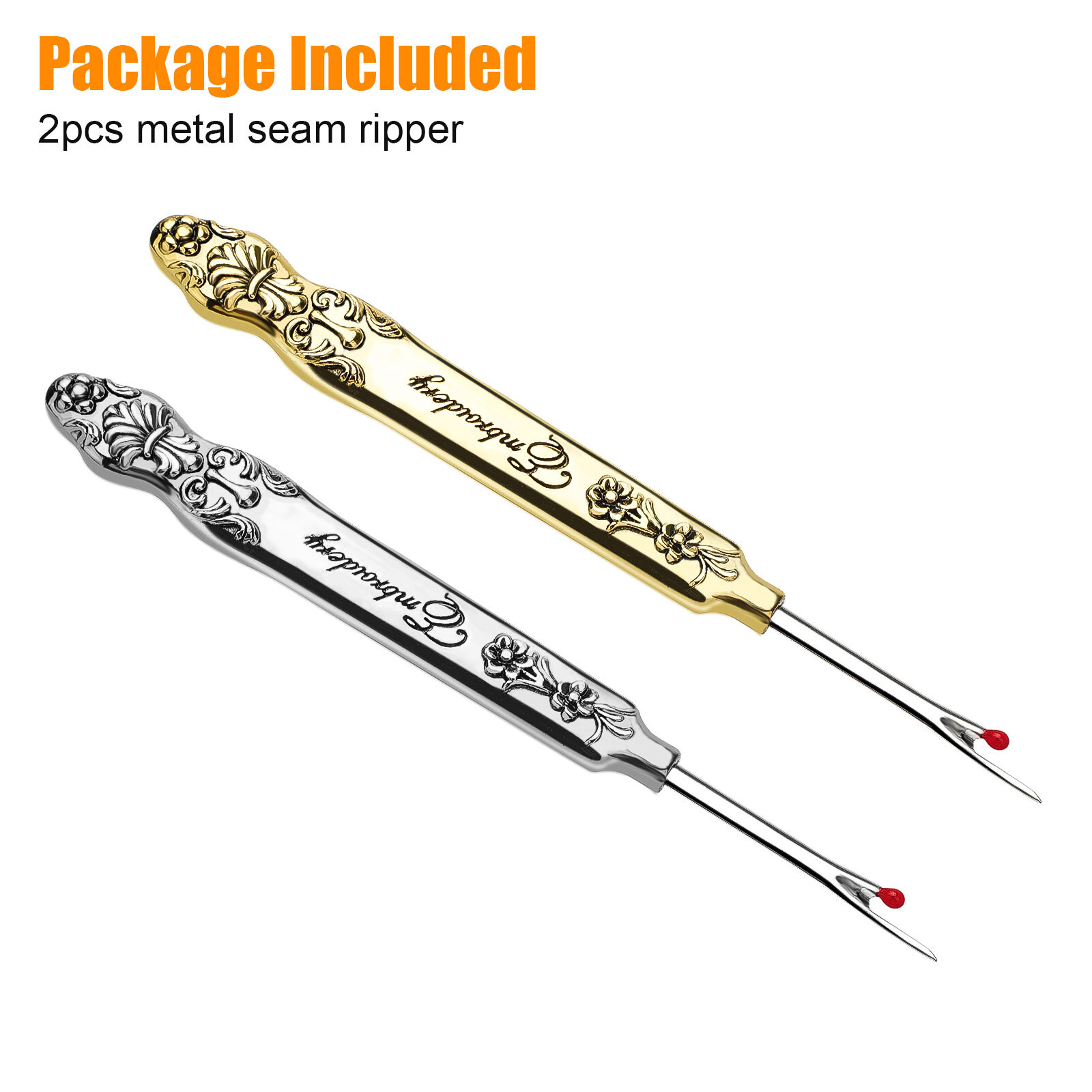 Seam Ripper, Silver/Gold Sewing Stitch Cutter, Embroidery Craft Tool