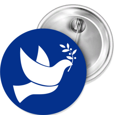 Dove of Peace White on Blue Sticker Badge Various Sizes Car Magnetic Patch