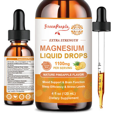 2x60mlPremium Magnesium Liquid Drops,Magnesium,Improve Sleep,Anxiety Relief