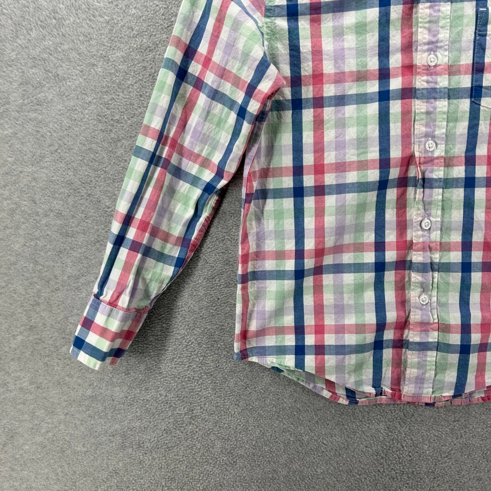 Crewcuts Shirt Boys Size 8 Plaid Multicolor Long Sleeve Button Up Easter - Image 2 of 4