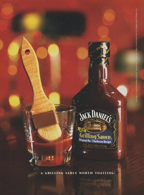2001 Jack Daniel's Grilling Sauce - Barbecue - ''Worth Toasting'' - Print Ad Photo
