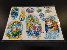 Vintage tattoo flash sheet art studio art flashes originals shading wow M1