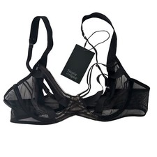 Thistle and Spire Women's Black Underwire Bra 36B Strappy NWT 64 Retired Style