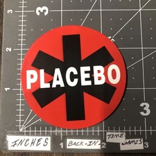 Glossy Placebo Sticker For Toolbox Guitar Radio Hard Hat Mus7