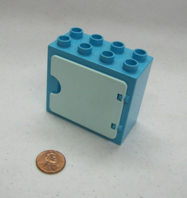 Lego Duplo Azure Blue & Aqua Door Window Pane Door Building Block Frame 2 X 4