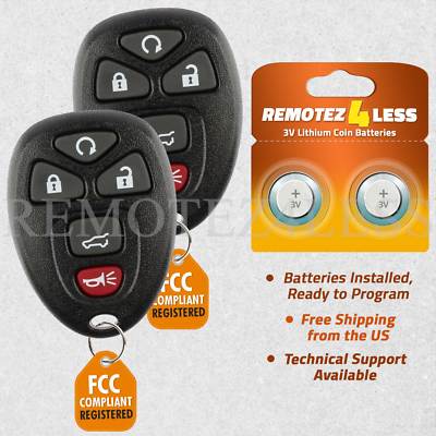 2 For 2013 2014 2015 2016 2017 Buick Enclave Keyless Entry Remote Car Key Fob