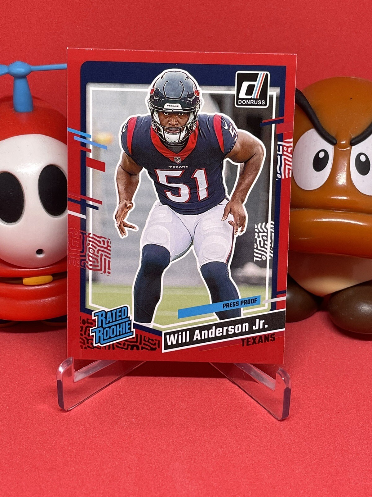 2023 Donruss Will Anderson Jr. Red Press Proof Rated Rookie #342 Texans RC