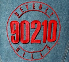 RARE BEVERLY HILLS 90210 USA AUTHENTIC LUKE PERRY AUTOGRAPHED JEAN JACKET Sz XL 