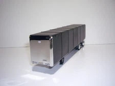 DCP FIRST GEAR 1/64 BLACK 53' UTILITY SPREAD AXLE SIMULATED ROLL TARP TRAILER