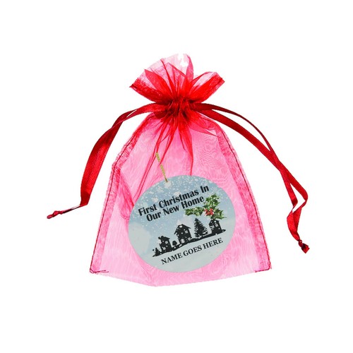 Personalised FIRST CHRISTMAS IN OUR NEW HOME Xmas Bauble Hanging Decoration Gift - Picture 2 of 7