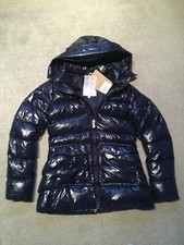 Pyrenex Authentic Shiny Navy Jacket Fur Missing Coat Size 10 Small 38 Bnwt