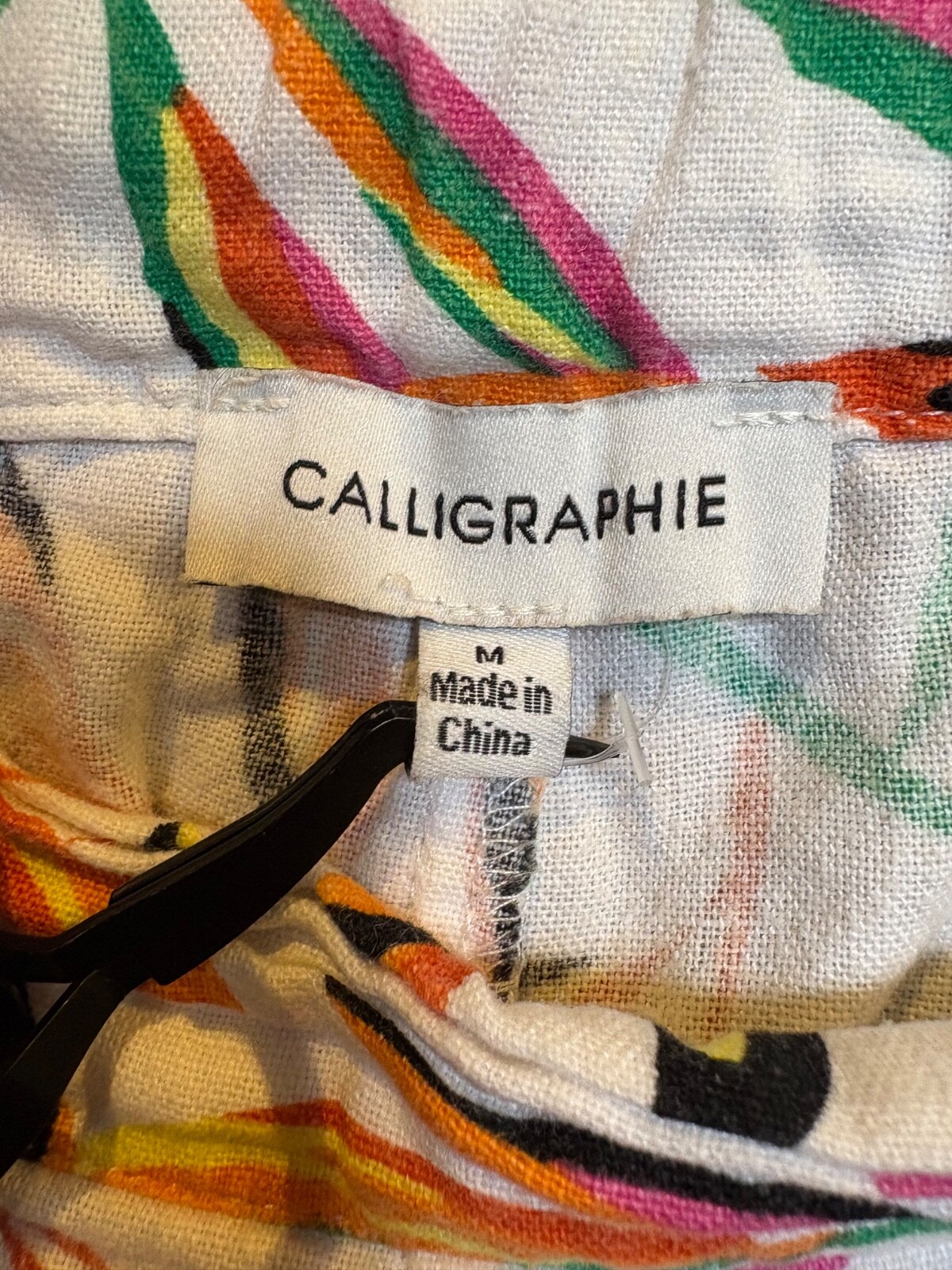 Calligraphie Botanic Linen Blend Drawstring Casua… - image 5