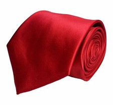 BERLIONI ITALY FANCY MATCHING NECKTIE SET SOLID DESIGNER TIE RED