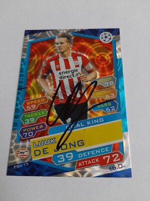 Trading Card Signed Luuk de Jong PSV Eindhoven NEW 