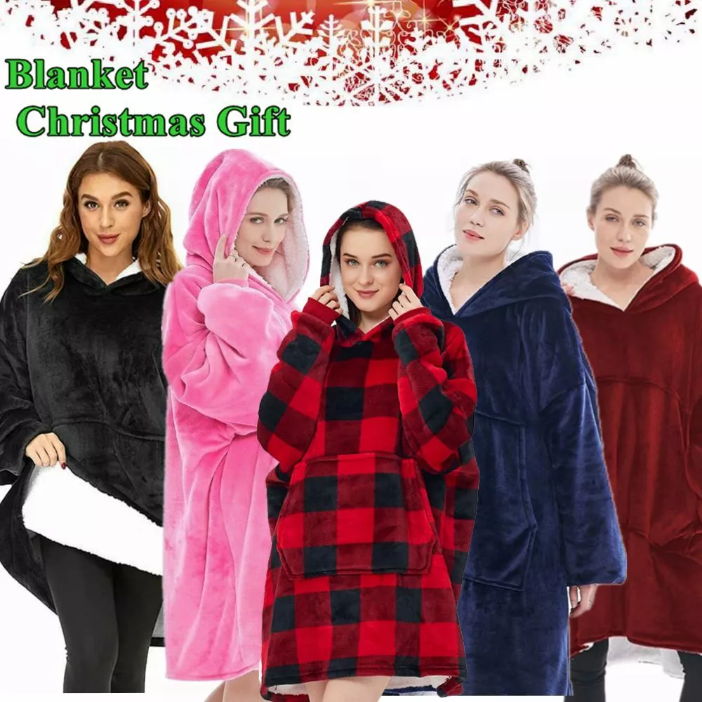 Ladies Hooded Blanket Oversized Blanket Hoodie Oodies Fleece Hoodie Blankets UK