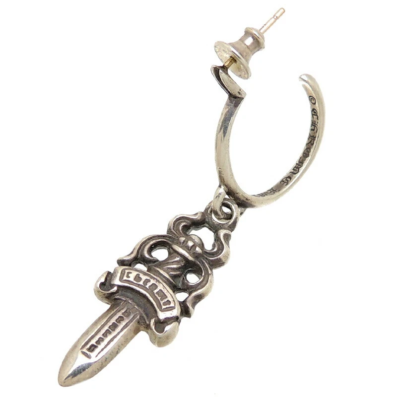 Chrome heart hoop sales earring