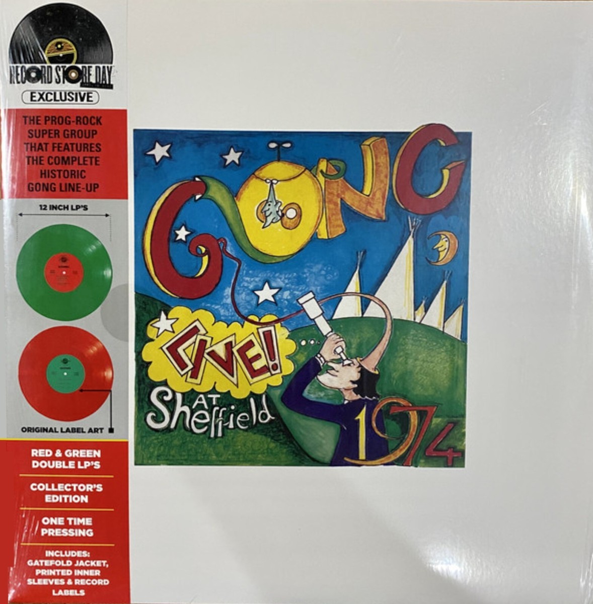 米、欧2discs LP Gong Live! At Sheffield 1974 783177 Culture Factory USA, Inc., Mantra /00660 GONG Live! At Sheffield 1974 MANTRA RECORDS Sealed COLOR