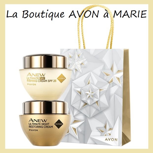 Set Crème Anti-Âge Ultimate Anew Avon Formule Protinol Effet Liftant Immédiat