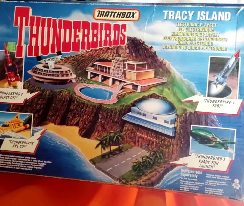 Thunderbirds Tracy Island Playset,1994 Matchbox Original Box , Vehicles, Figures