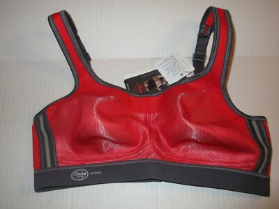 Anita Size 34A Active Momentum Pro Wire Free Sports Bra Red 5529