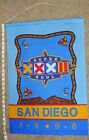 Vtg 1998 San Diego Nfl Super Bowl Xxxii Cloth Banner Flag Wall Hanging 17"X25" A