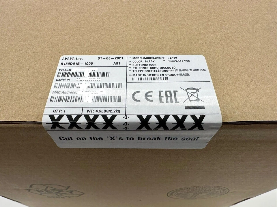 Estación telefónica de conferencia Avaya B189 SIP VoIP IP (700503700) - Nueva, sellada Foto 4 de 4