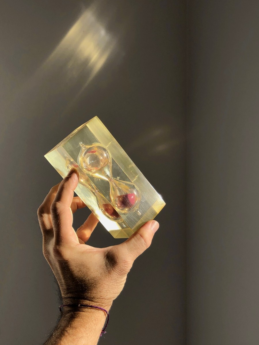 Un Sablier Dans L'espace Compte à Rebours Le Temps De L'univers | Photo