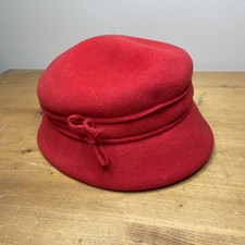 Vintage Neumann Endler Fair Field Felts 100 wool red hat cap