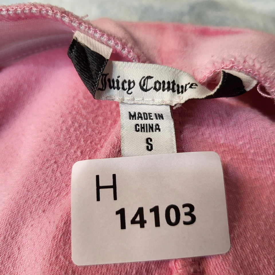 Juicy Couture Women Shorts Small Pink Logo OG Bling Rhinestones READ - Image 3 of 4