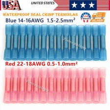 400/200X Waterproof Seal Heat Shrink Crimp Butt Wire Connectors Splice Terminals