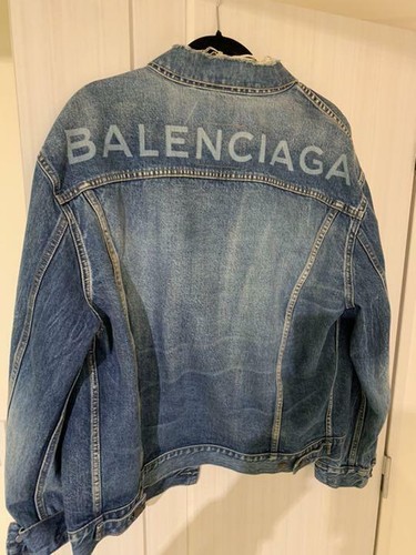Balenciaga Back Logo Denim Jacket Size 