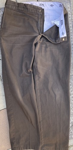 Dickies Brown 874 Work Pants 38x34 Zip 