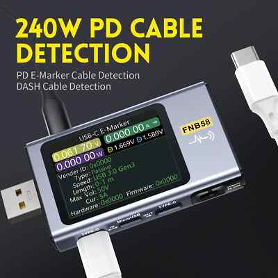 USB Tester Voltmeter Ammeter TYPE-C Detection Trigger Capacity MeasurementRipple