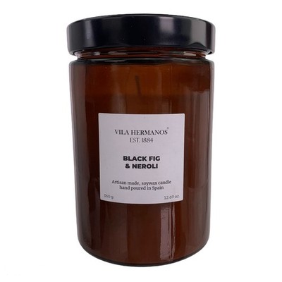 Vila Hermanos Black Fig Neroli Candle Artisan Soy Natural 7.93 oz