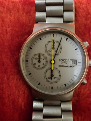 Boccia All Titanium Chronograph Wristwatch Serviced New Batt ! Made In Germany