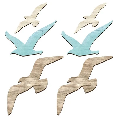 6 Pcs Strandthema Holzschild Küstenwandkunst Einrichtung Im Mediterranen Stil - Bild 1 von 4