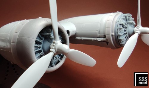 SBS Models 1/48 B-17F/G FLYING FORTRESS ENGINES & COWLINGS (4) 3D Printed Set - Picture 4 of 8