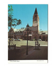 Union Pacific Depot Cheyenne WY vintage postcard unposted