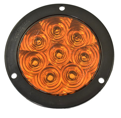 TecNiq Intense LED Stop Tail Turn Light Orange Grommet Mounted GND 4'' Dia