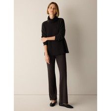Eileen Fisher Women's Extra-Fine Ponte Kick Pant, Coffee
