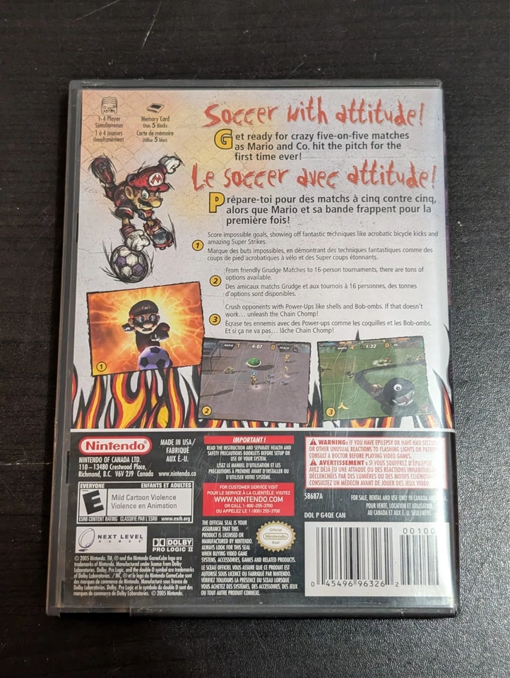 Super Mario Strikers (Nintendo GameCube, 2005) CIB - Image 3 of 4