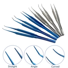 Iris Conjunctiva Tweezers Ophthalmic Tweezers with serrated tip